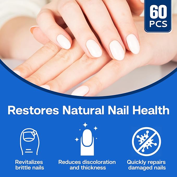 Nail Patches - Toenail Care for Toenail Fingernails - 8-Hour Nightime N ail Renewal - 60