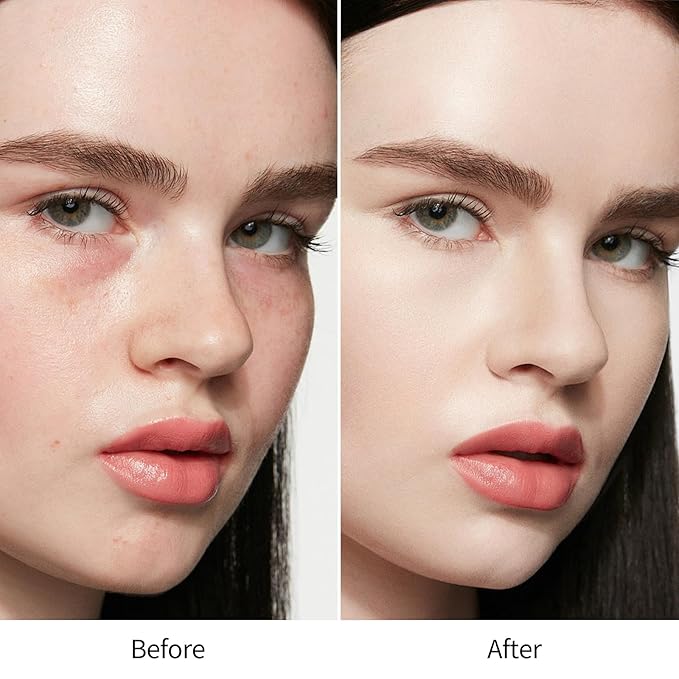 Erinde Blurring Setting Powder, Loose Face Powder with Finishing Powder Puff, Matte Finish, Lightweight, Long-Lasting, Soft Focus Natural Face Makeup for Uneven Skin Tone, White