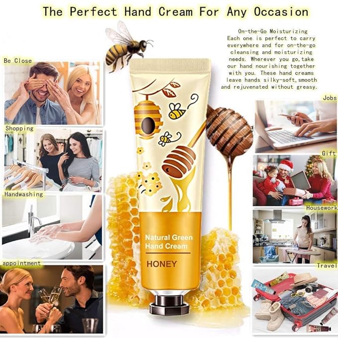 10 Pack Hand Cream for Women and Girls,Hand Cream for Dry Cracked Hands Deeply Moisturizing Hand Lotion with Shea Butter Vitamin E for Work Mini Travel Size Moisturizer Gift Set for Women