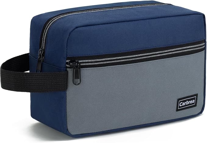 Travel Toiletry Bag - Small Toiletry Bag for Men Skincare Bag Doop Kit for Toiletries Accessories Gifts - Navy Blue