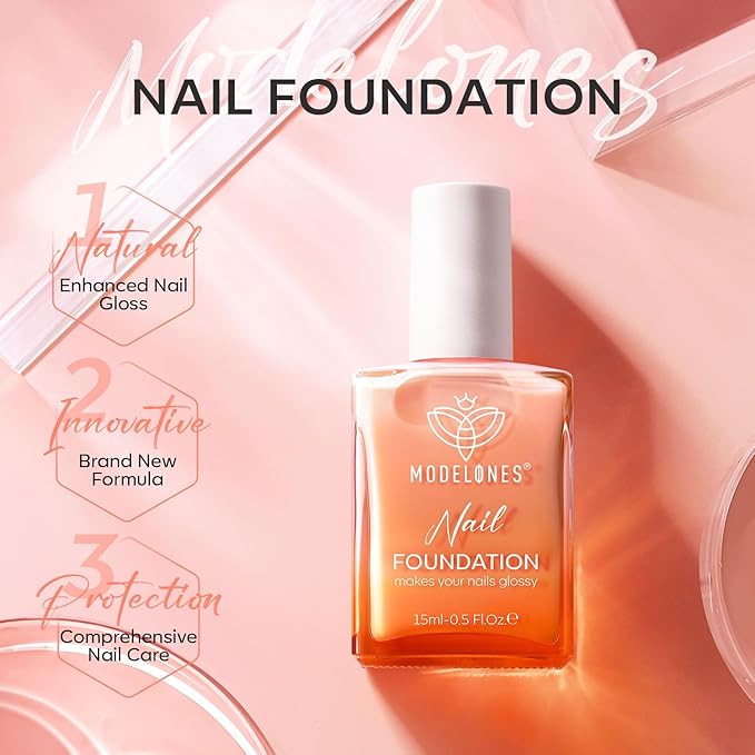 modelones Nail Strengthener Jelly Nude Nail Repair for Damaged Nails Strengthening Polish 15ml Nail Growth and Strengthener Natural Concealer Foundation Nail Care Gifts for Women