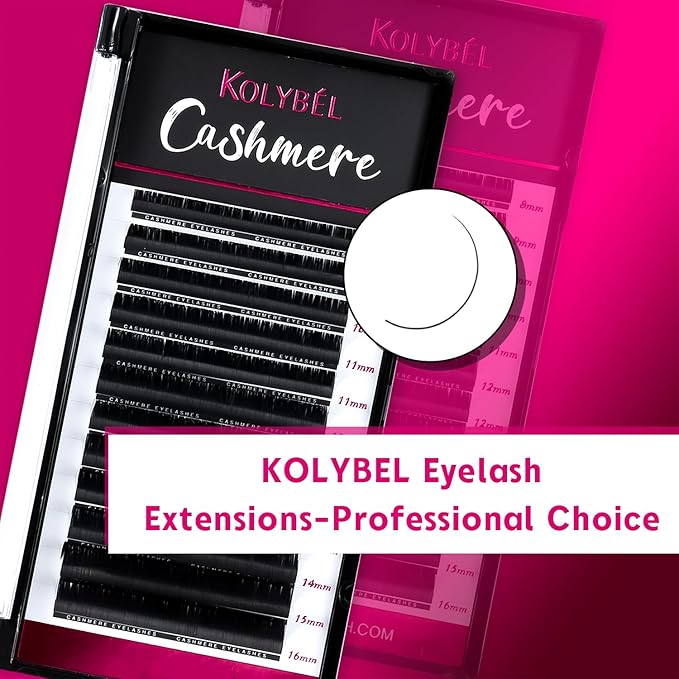 Cashmere Eyelash Extensions 0.07 D Curl 15-20mm Mixed Tray Premium Individual Lash Extensions, Silk Volume & Classic Lashes Soft Matte Dark Professional Eyelashes Extension Salon Use(0.07-D-15-20mm)