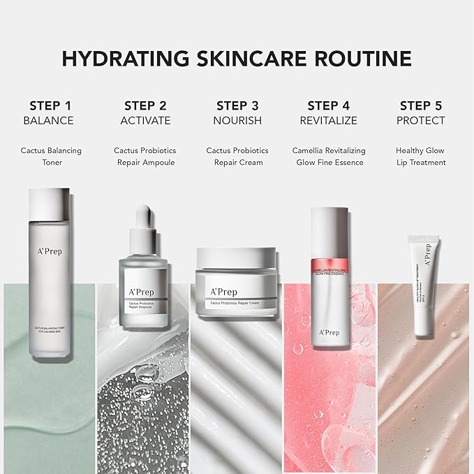 A'Prep Camellia Revitalizing Glow Fine Essence – Ultra-Fine Hydrating Mist with Camellia Extract, Niacinamide & Hyaluronic Acid for Radiant Skin, Korean Skincare, 120ml