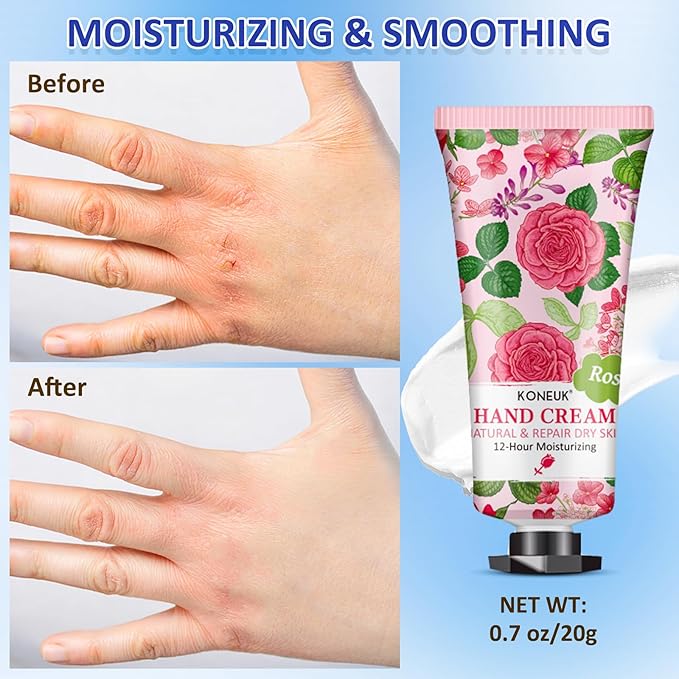 32 Pack Hand Cream Gift for Women, Bulk Hand Lotion Travel Size for Dry Cracked Hands, Mini Moisturizing Hand Cream for Mom Gifts, Fathers Day Gifts, Thank You Gifts and Bridal Shower Favors