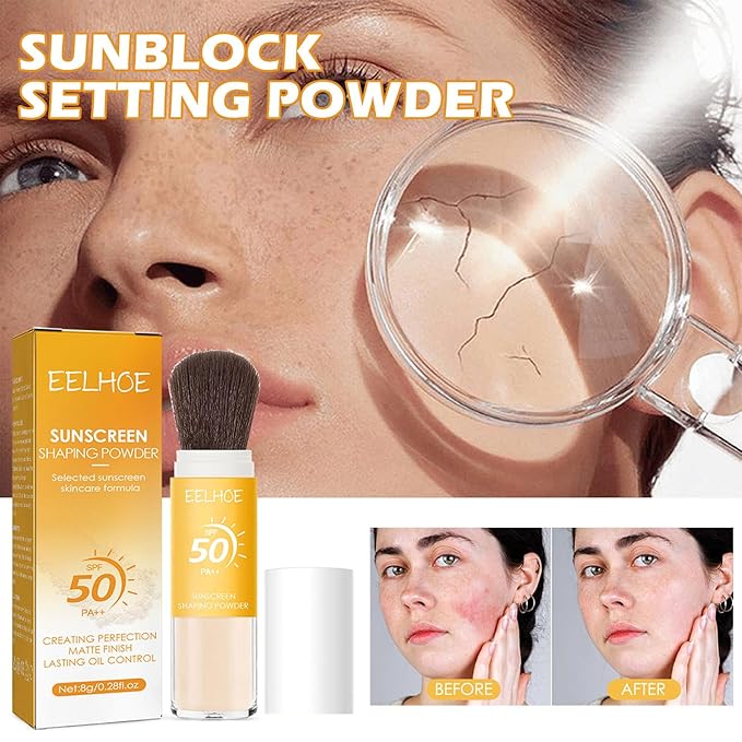 1Pcs Setting Powder, Translucent Natural Matte Finish,Oil Control Lightweight,Mineral Brush Powder,Natural Matte Finish,Long-lasting Brush Face Powder,Waterproof and Sweatproof Setting Powder (A, 1)