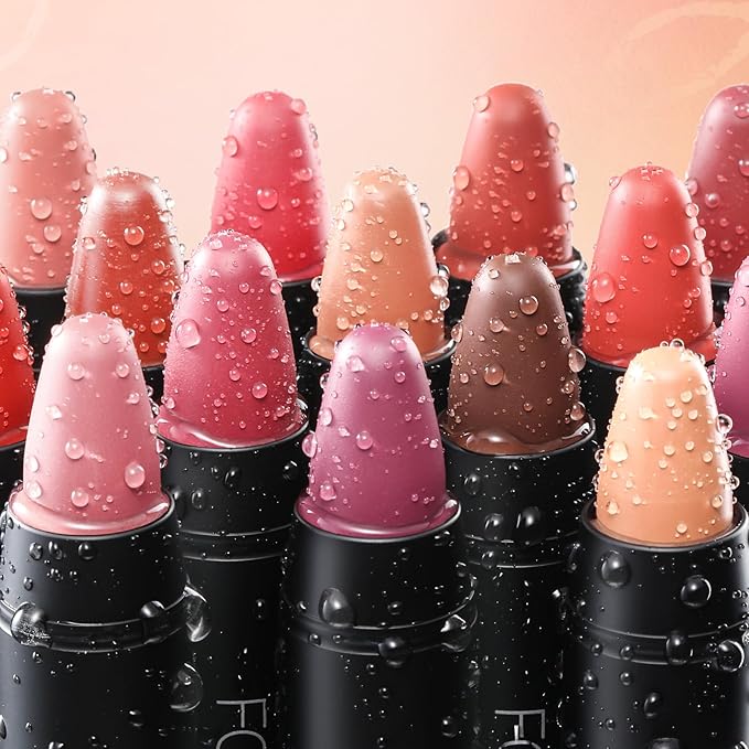 FOCALLURE Ultra Chic Matte Lipstick,Rich Vitamin E Lip Crayon,Lightweight Matte Color without Drying or Fading,Long Lasting Waterproof Lips Makeup,CHESTUNT