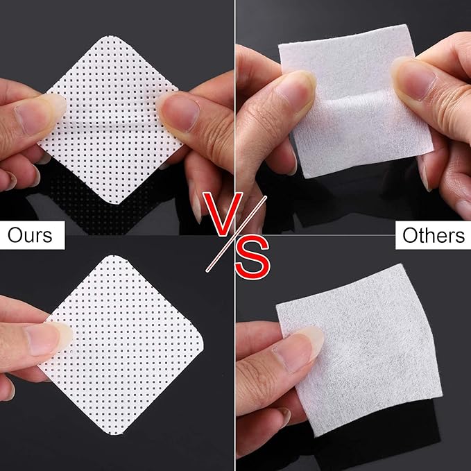 1000Pcs Nail Wipes Lint Free Gel Nail Polish Removers Cotton Pads Eyelash Extension Glue Cleaning Wipes