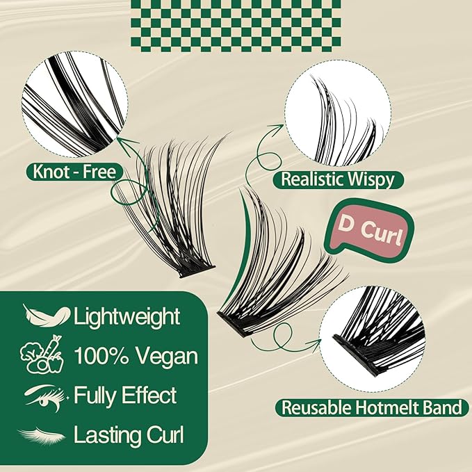 DIY Lash Extension Kit 280pcs Individual Lashes D Curl Eyelash Extension Kit 40D+50D 9-16Mix Natural Lash Clusters with Lash Bond and Seal and Lash Applicator for DIY at Home(KIT-40D50D-0.07D-9-16Mix)