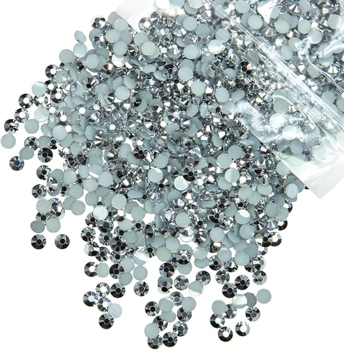 10000PCS 2mm Silver Resin Rhinestones for Crafting Flatback Mine Silver Stones Bulk SS6 Non-Hotfix Diamonds Crystals Gems Charms for Nails Face Eyes Makeup Mugs Tumblers Bottles Cups DIY Crafts