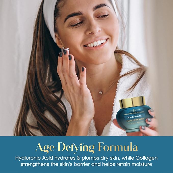 Hyaluronic Acid Moisturizer with Collagen - Hydrating & Anti-Aging, Smooths Fine Lines & Wrinkles - Dermatologist Tested, Clean Beauty, Korean Skin Care - 1.69 FL.OZ.