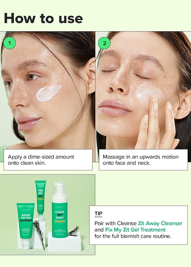 I DEW CARE Lightweight Boosting Moisturizer - Bring On The Barrier | Strengthening, Soothing for Combination Skin and Oily Skin, Balance Excess Sebum, Fast Absorption, Hydrating, 50mL