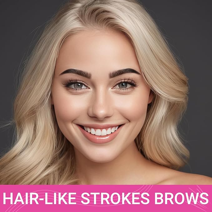 iMethod Eyebrow Pen - Eyebrow Pencil Magical 2-in-1 Eye Brow Pencils for Women with 4-Fork-Tip & Precise Brush-Tip Create Natural Hair-Like Brows, Last All-Day, Microblading Eyebrow Pen, Light Brown