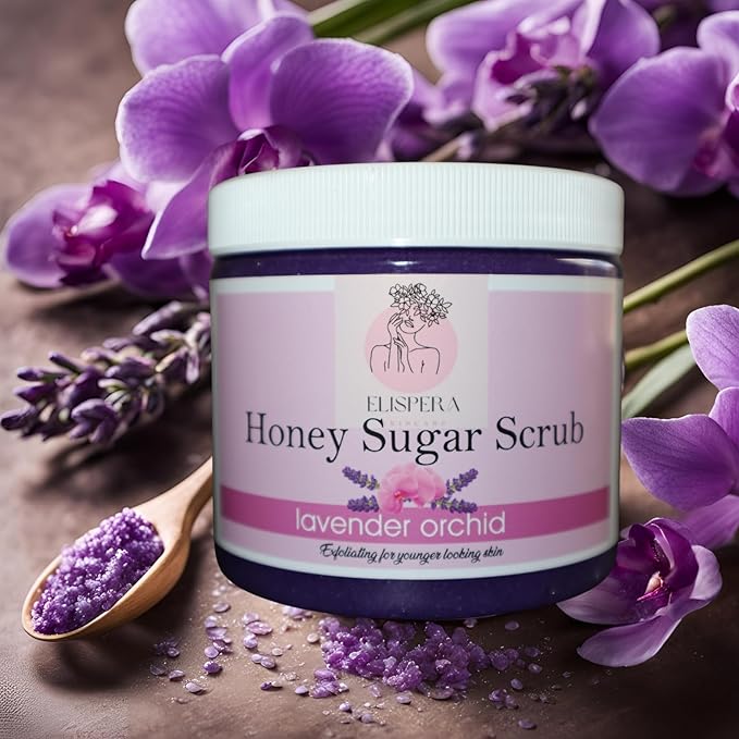 Honey Sugar Scrub Lavender Orchid, (16 Fl Oz (Pack of 1)