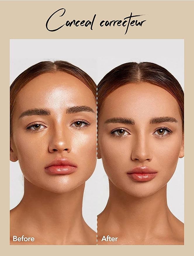 Color Liquid Conceal Contour Foundation, Waterproof 8 Colors Cream Lightweight Liquid Concealer Contour Makeup for Concealing Blemishes, Brighten Dark Circles, Improves Uneven Skin Tone, 05