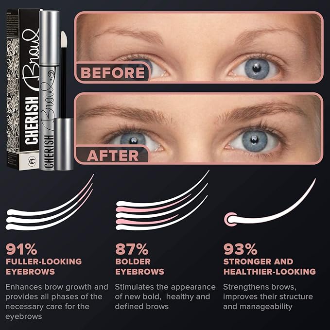 Eyebrow Growth Serum - Cherisher | Conditioner That Cherish Your Natural Brows, Make It Bold, Thick And Defined | Enhancer That Stimulates Regrowth New Eyebrows