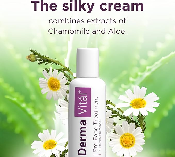 DermaVital Preface Treatment by DermaWand - Face Moisturizer Cream, Anti Aging Cream with Chamomile and Aloe, Reduce The Appearance of Wrinkles - 2 oz.