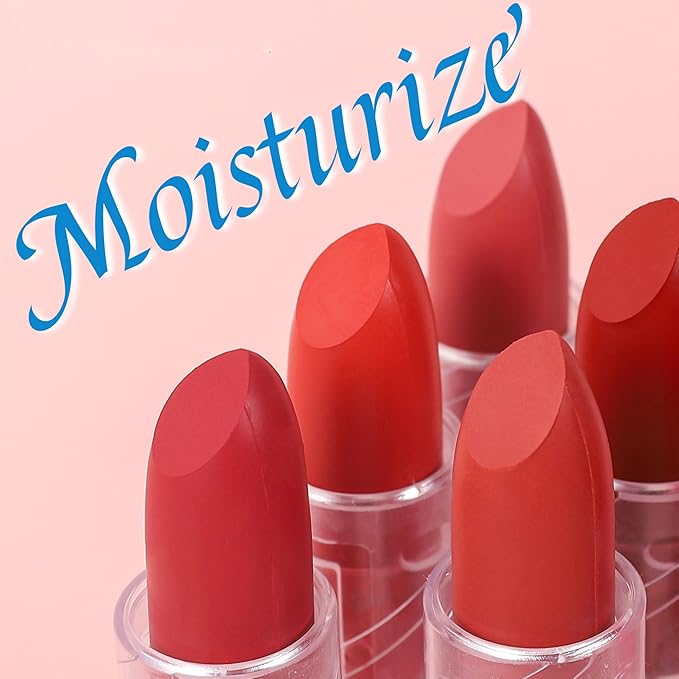 Flower Matte Lipstick, Moisturize Long Lasting Lock in Color Velvet Waterproof Non-Stick Cup Premium Matte Lipstick for Women Girls(#07)