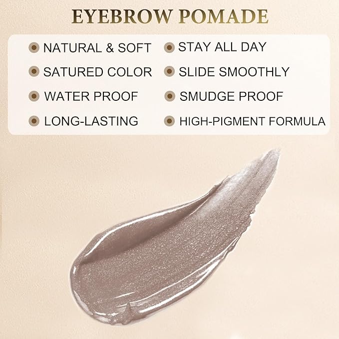 LAVONE Eyebrow Stamp Pencil Kit for Eyebrows Makeup, with Waterproof Eyebrow Pencil, Eyeliner, Eyebrow Pomade, and Dual-ended Eyebrow Brush - Ash Blonde