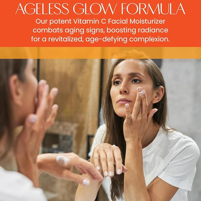 Vitamin C Facial Moisturizer - Hydrating & Anti-Aging, Smooths & Brightens Skin - Dermatologist Tested, Cruelty-Free Korean Skin Care for All Skin Types - 1.69 fl. oz (2 Pack)
