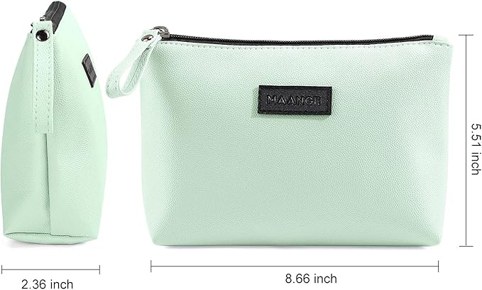 Cosmetic Bags for Women Small Makeup Bag for Purse Pu Leather Makeup Pouch Travel Makeup Bag with Zipper Make Up Bag for Travelling