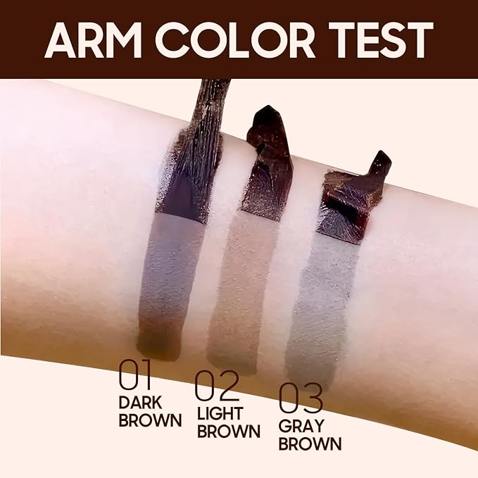 Eyebrow Gel, Long-Lasting & Waterproof Eyebrow Gel Peel Off Tint for Women & Girl Create Fuller & Defined Brows Makeup (Light Brown)