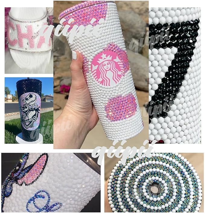 10000PCS 2mm Dark Pink AB Resin Rhinestones Bulk Flatback Jelly Stones Pack SS6 Non-Hotfix Diamonds Crystals Gems for Nails Face Eyes Makeup Mugs Tumblers Bottles DIY Crafts Decor Shoes Clothes