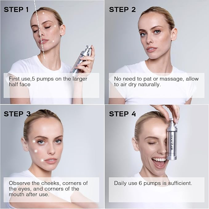 Facial Lifting Spray, features advanced technology to quickly and visibly tighten and smooth skin. It helps reduce fine lines and wrinkles while providing anti-aging benefits (30ml + 3ml)