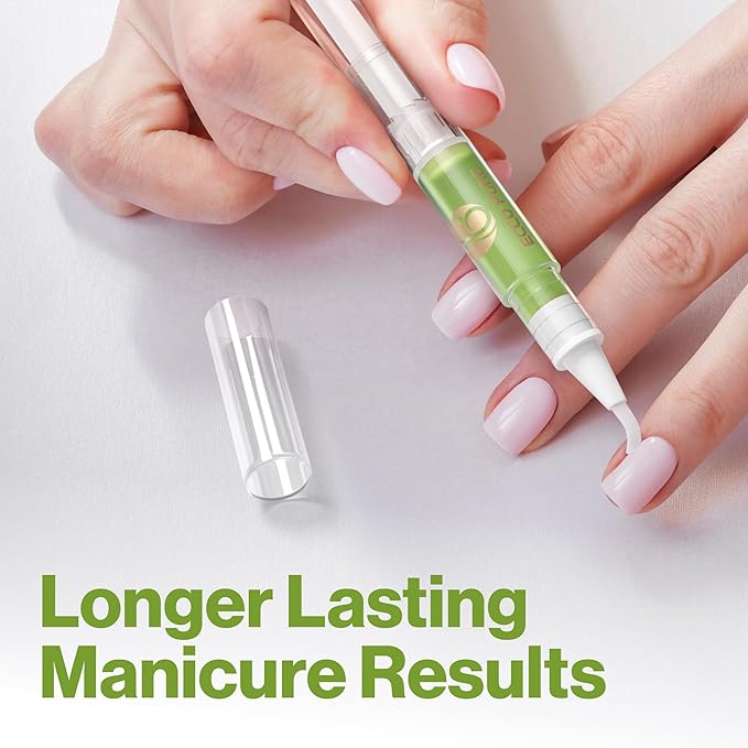 Nail Art Cuticle Protector Pen - Tool for Nail Art and Growth - Manicure & Pedicure Treatment for Brittle Breaking Fingernails (Green Pear & Citrus - 1 Pack)