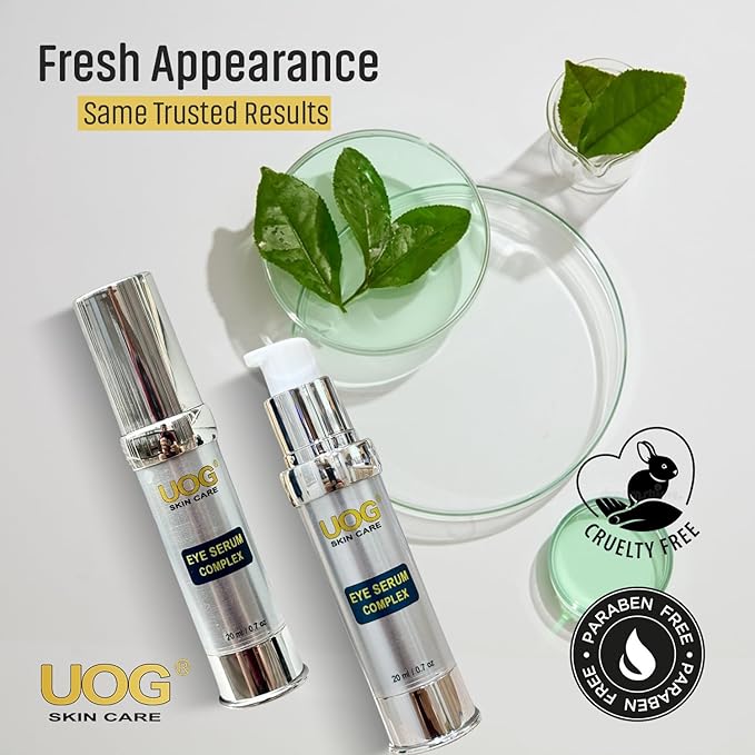 UOG Eye Serum Complex – Rapid Reduction Eye Serum for Dark Circles, Puffiness, Wrinkles & Crow’s Feet | Anti-Aging Formula for Firm, Youthful Eyes | Hydrates & Smooths (20ml / 0.7oz)