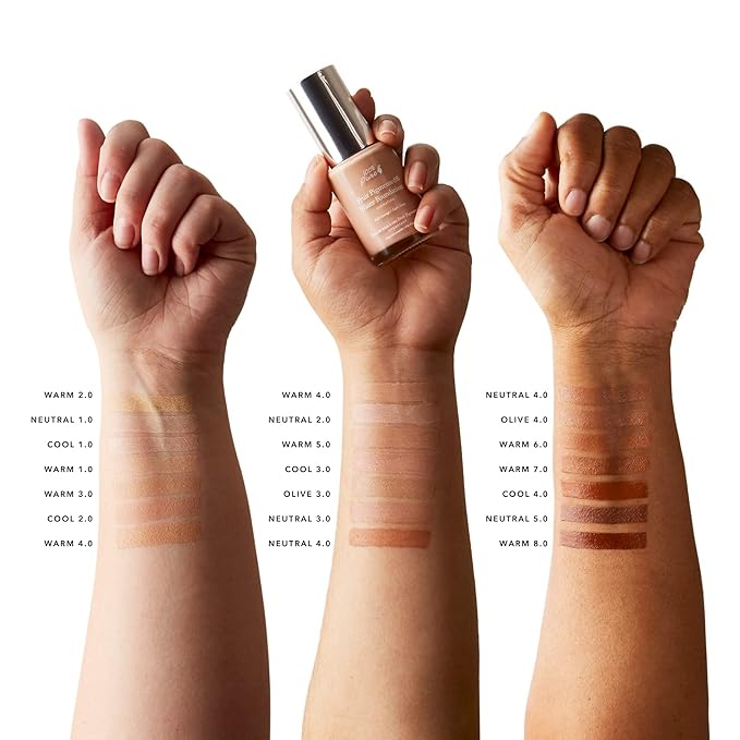 100% PURE Water Foundation Full Coverage Hydrating Makeup, Light Dewy Finish, Moisturizing Concealer for Normal to Dry Skin, Fruit Pigment Color Warm 6.0 w/Peachy Undertones for Tan Skin - 1 Fl Oz