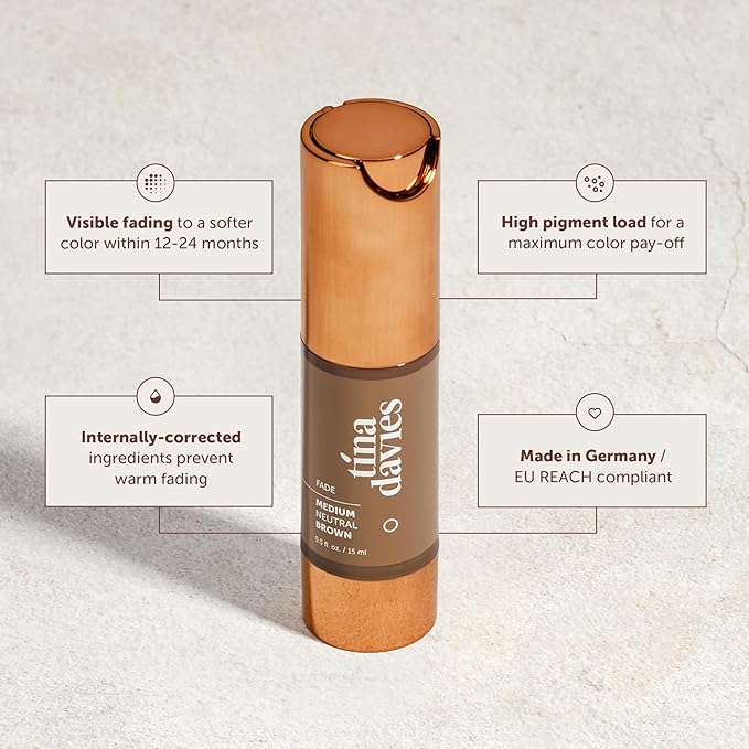 Tina Davies FADE Eyebrow Pigments, Medium Neutral Brown 15ml