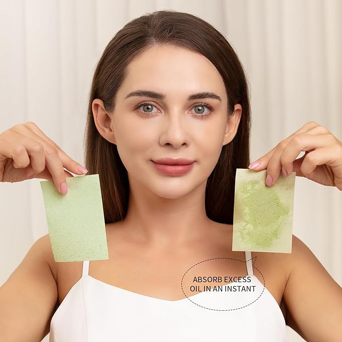 Teenitor Green Tea Blotting Paper - 800 Oil Absorbing Sheets for Oily Skin, Face Oil Control Film