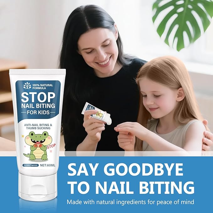 Nail Biting Prevention-Nail Biting Treatment for Kids-Anti-Nail Biting Thumb Cream for Kids-100% Natural Bitter Formula-No Additives-Protects Nails Healthy Nail Growth-Safe for Children, 60ml