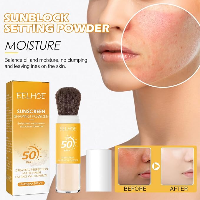 1Pcs Setting Powder, Translucent Natural Matte Finish,Oil Control Lightweight,Mineral Brush Powder,Natural Matte Finish,Long-lasting Brush Face Powder,Waterproof and Sweatproof Setting Powder (A, 1)