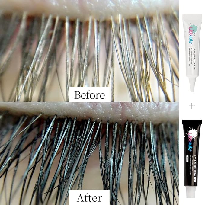 Libeauty Lash Black Color Kit Brow Kit Quick Voluminous Coloring with Complete Tools Eyelash Color Kit For Salon Or Home Hair colour Use