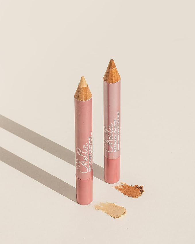 Chella Highlighter Makeup Pencil - Vegan, Cruelty Free, Paraben Free, Gluten Free - Use as a Highlighter, Concealer and Under Eye Liner (Dark Shimmer)