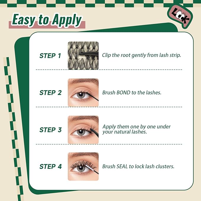 DIY Lash Extension Kit 280pcs Individual Lashes D Curl Eyelash Extension Kit KEYYOU 30D+40D 9-16Mix Lash Clusters with Lash Bond and Seal and Lash Applicator for DIY at Home(KIT-30D40D-0.07D-9-16Mix)