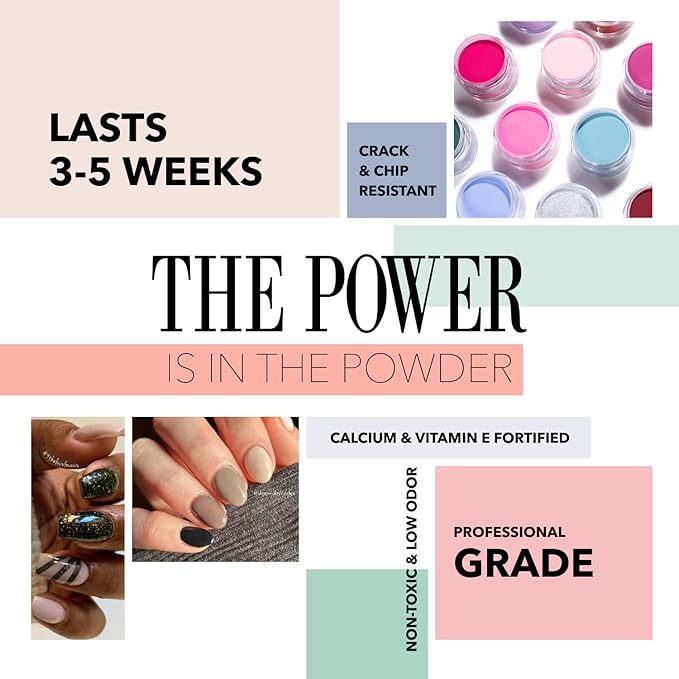 Revel Nail Dip Powder - Nude Pink Powder Dip Nail Polish, Chip Resistant Dip Nail Powder with Vitamin E and Calcium, DIY Manicure, Runway