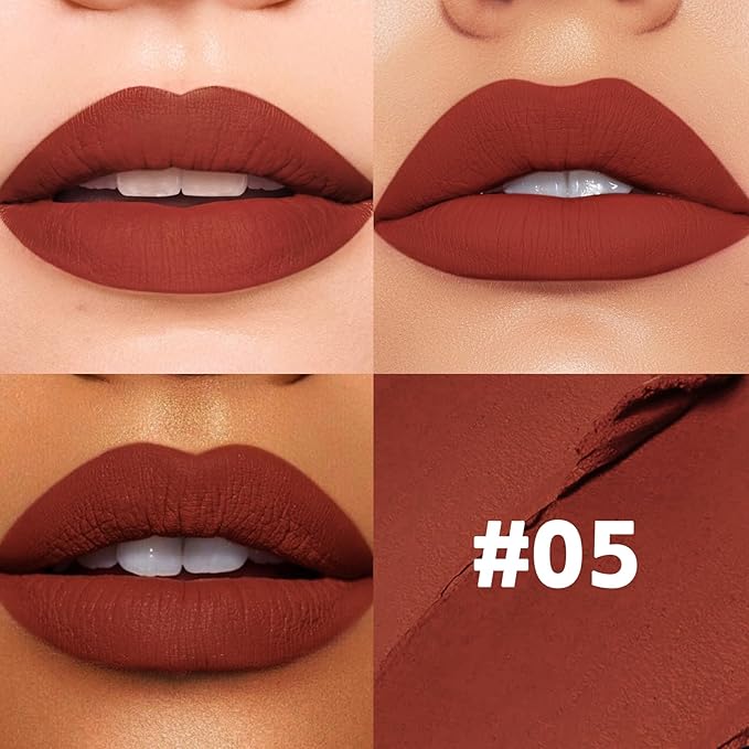 Matte Lipstick for Women,Cream Lip Color, Long Lasting Lip Makeup,Waterproof Red Lipstick,Velvet Makeup Stick
