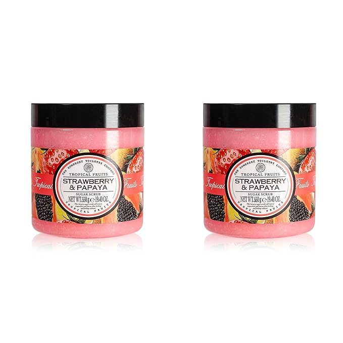 Tropical Fruits Gentle Exfoliating Strawberry & Papaya Sugar Scrub 2 x 550g