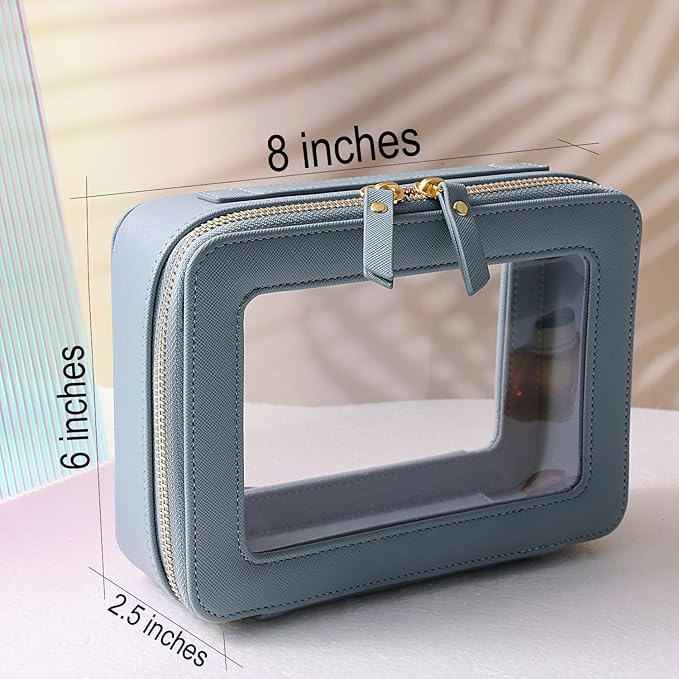SANHECUN Toiletry bag waterproof cosmetic organizer with handle lagre opening for travelling