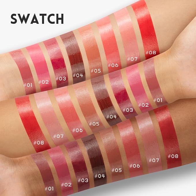 ZUK Hydrating Lip Gloss for Women and Girls, Moisturizing Creamy Lipstick for Dry Lips, Nourishing Highly Pigmented Lip Balm, Non-Sticky Tinted Lip Makeup