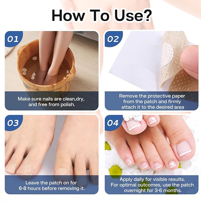 Nail Patches - Toenail Care for Toenail Fingernails - 8-Hour Nightime N ail Renewal - 60