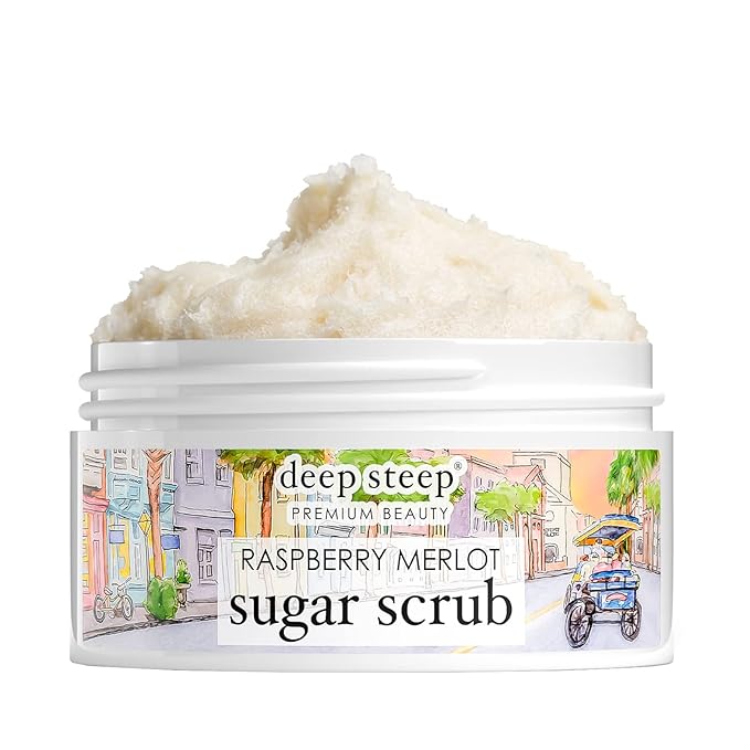 Deep Steep Sugar Scrub, 8oz (Raspberry Merlot- Charleston Collection)