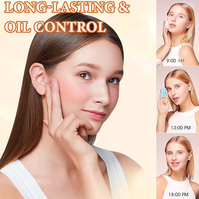 Oil Control Loose Face Powder,Translucent Setting Powder With a Powder Puff Long Lasting Makeup Covering Blemishes Brightens Skin Tone,Natural Matte Loose Powder for Women(2)