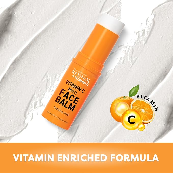 Retinol + Vitamin C Face Balm – Powerful Anti-Aging Moisturizer for Radiant, Youthful Skin, This Multi Balm Stick Hydrates, Reduces Fine Lines, and Boosts Glow for a Beautiful Complexion