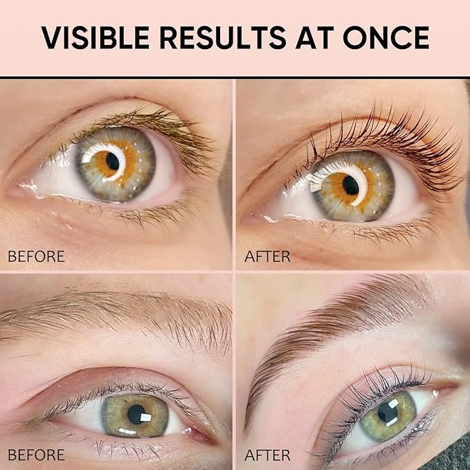 Libeauty Eyelash and Eyebrow Color Kit Brown Instant Hair Color Kit for Lash and Brow Perfect Partner for Lash Perm/Lift/Lamination Treatment Voluminous Coloring
