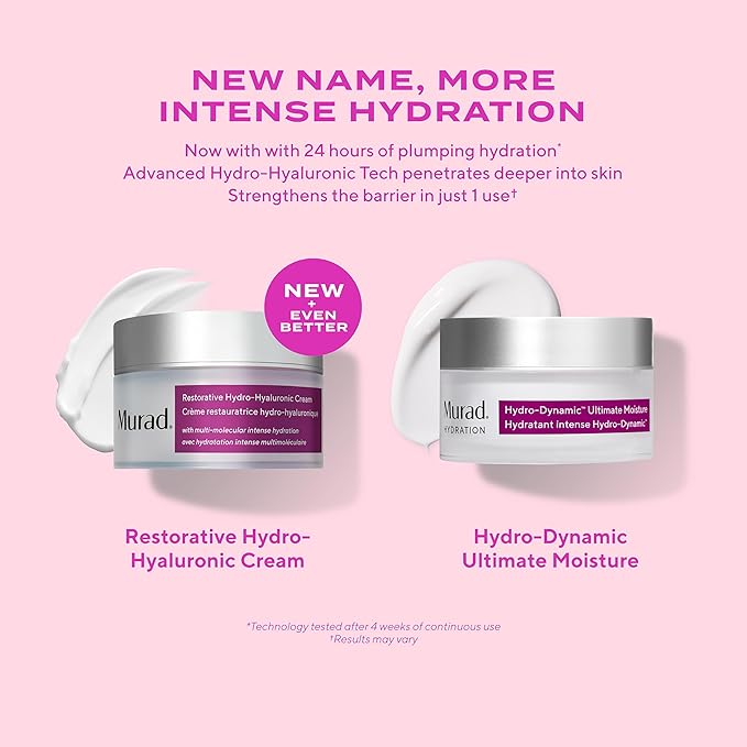 Murad Restorative Hydro-Hyaluronic Face Cream – Moisture-Boosting Formula with Hyaluronic Acid, Coconut Extract, Botanical Oils & Shea Butter for Lasting Hydration, Plump, & Smooth Skin - 1.7 Fl Oz