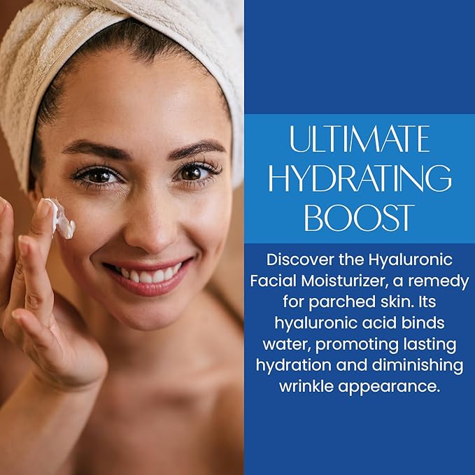 Hyaluronic Acid Daily Face Moisturizer - Long-lasting Hydration, Anti-Aging, Skin Firming - Dermatologist Tested, Korean Skin Care - 1.69 fl. oz