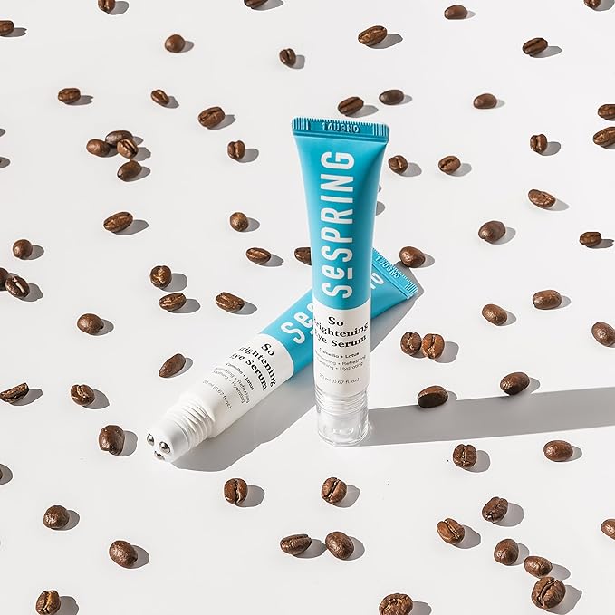 So Brightening Eye Serum Korean Skincare, For Dark Circles Under Eye Treatment, with Camella, Lotus, Jojoba, Caffeine, Vitamins B3, and E, Vegan, No Paraben, Cruelty Free, 20 ml/0.67 oz